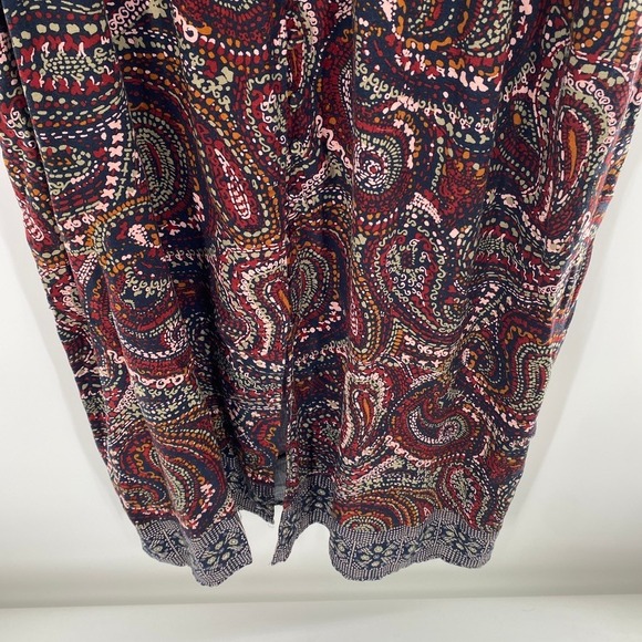 Knox Rose Dress Long Sleeve Sz‎ XL Paisley Print Midi Boho Bohemian Peasant - Picture 11 of 13